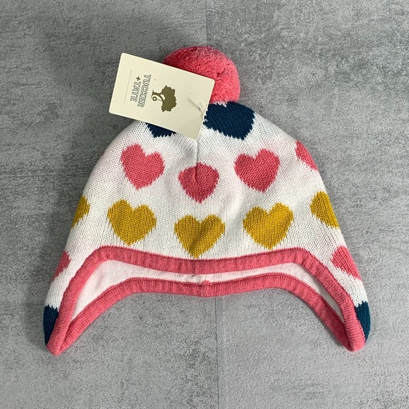 Tucker + Tate Other - Tucker + Tate Heart Print Pompom Knit Earflap Bean